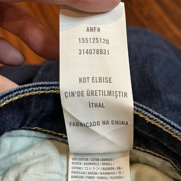 Abercrombie & Fitch Low Rise Boot Cut Denim Jeans Y2K Size 2R 26/33 - Picture 12 of 14